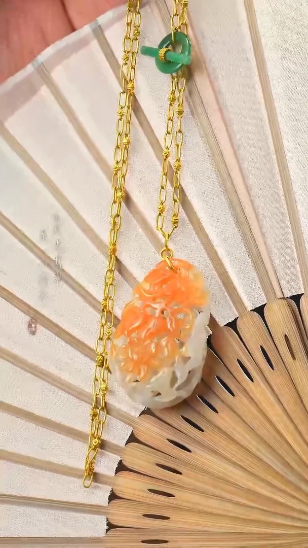 项链未镶嵌翡翠北*北【宝相花】宫廷翡翠红翡香囊项链