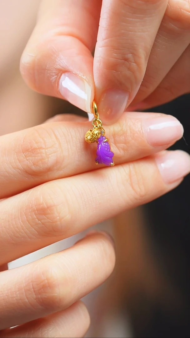 苏纪石（舒俱来）18K金镶嵌吊坠(不含链)2