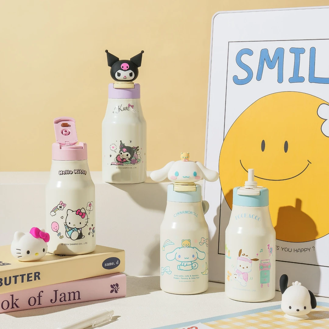 【趁手保温杯】杯具熊Kitty联名款吸管直饮一盖双饮水杯网红便携杯