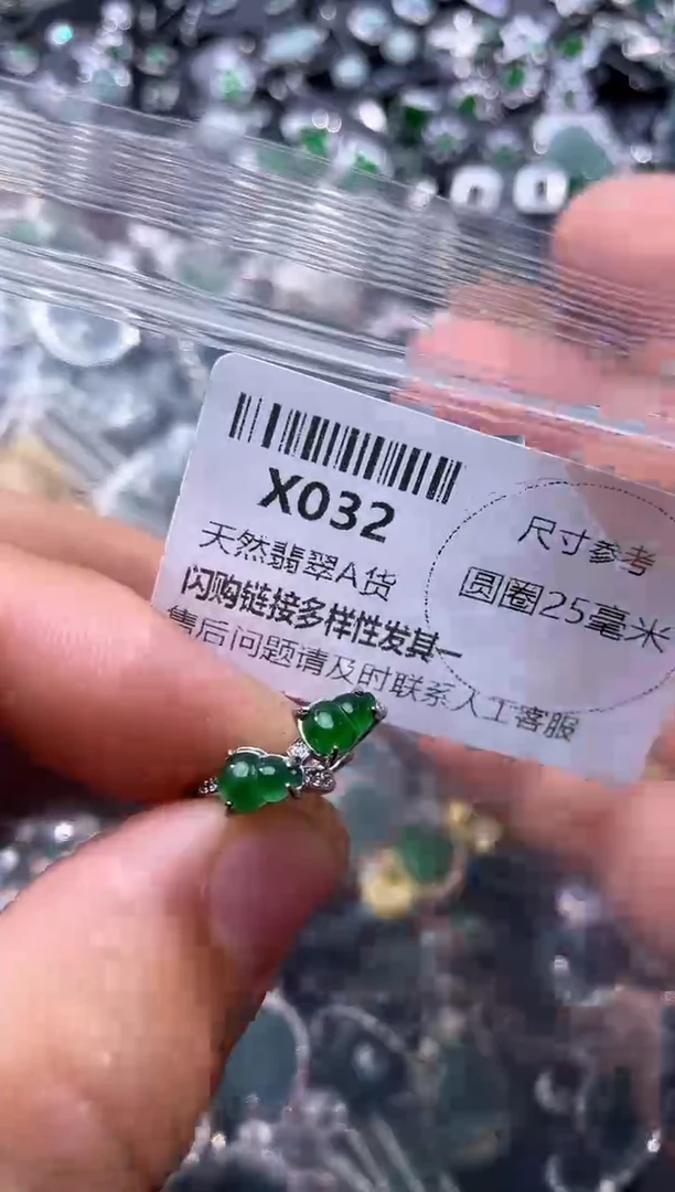 【闪购商品】翡翠颈饰未镶嵌X032耳扣