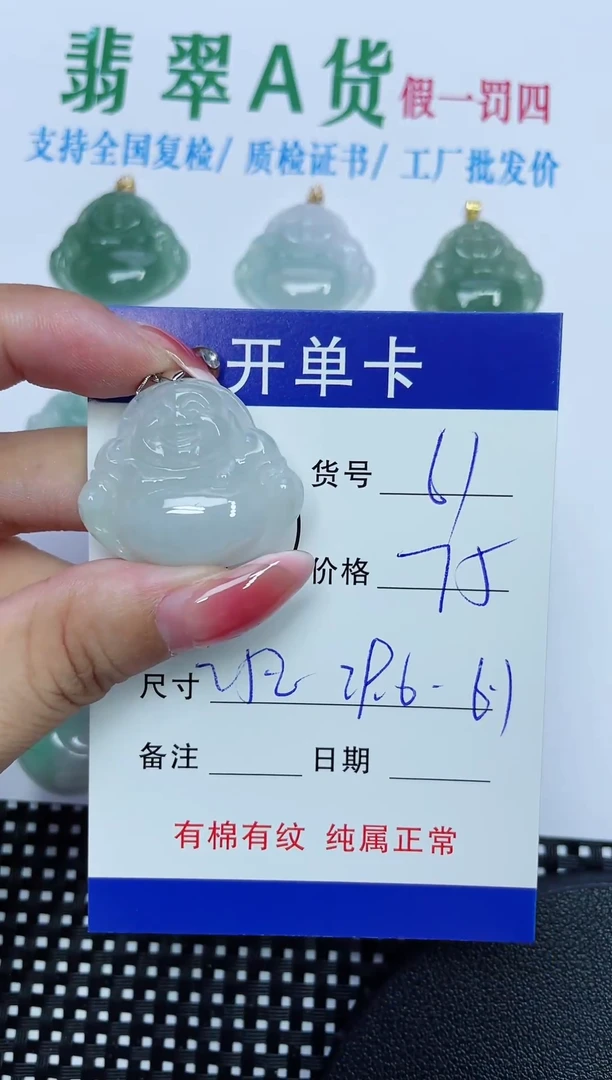 翡翠未镶嵌吊坠(赠链)61