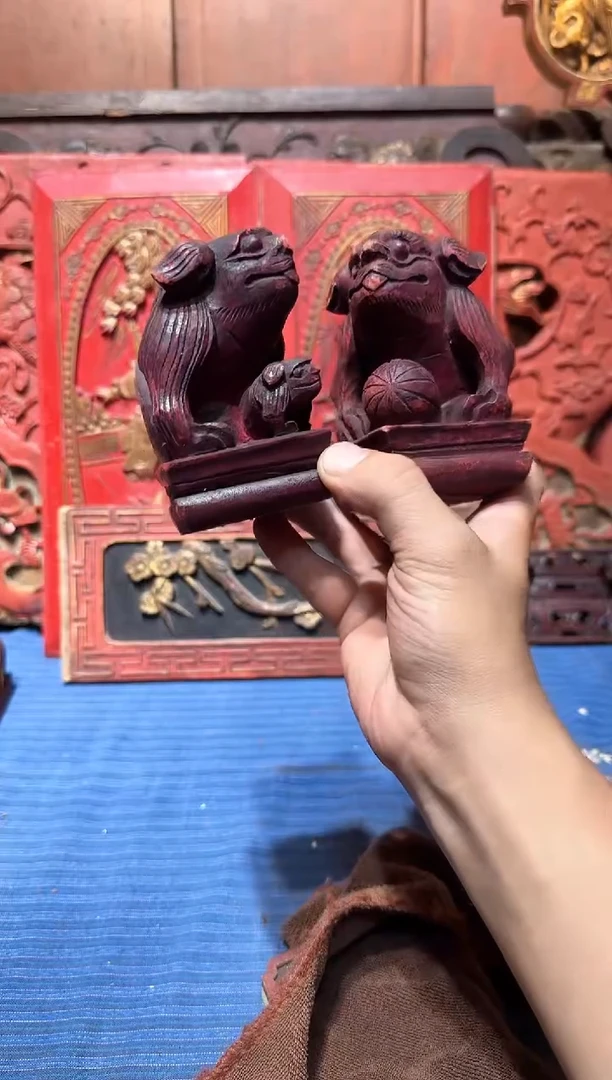 香樟木朝*兰老木雕老物件