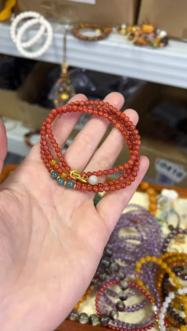 【闪购商品】南红玛瑙手链未镶嵌南红玛瑙设计款多圈[1522]