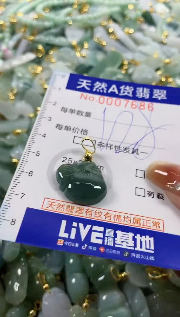 颈饰未镶嵌翡翠天然A货翡翠