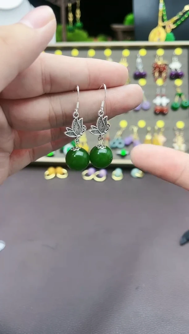 【闪购商品】玛瑙/玉髓耳钉银S925镶嵌429000