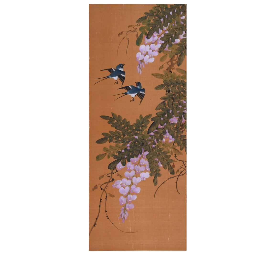 LOT.077 佚名 花鸟 绢本立轴 70*30cm 1080