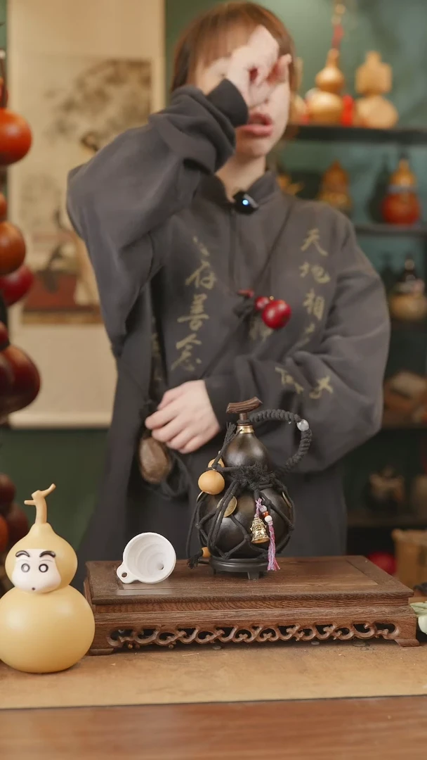 【闪购商品】36号精品天然大漆工艺防渗内胆酒葫芦~