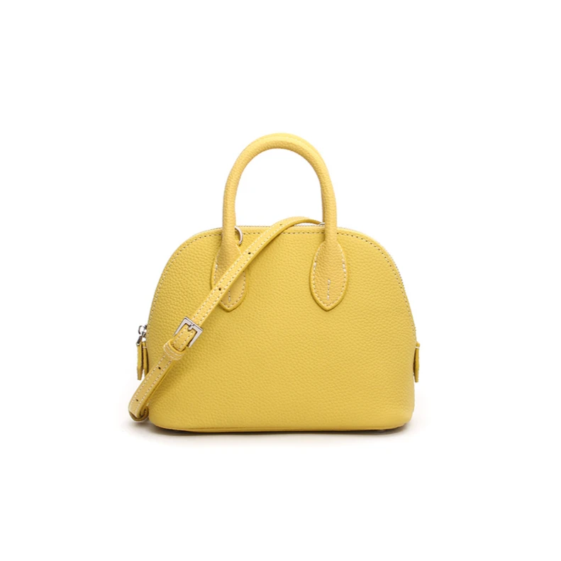 [NUOKE专属]2025贝壳包通勤手拎斜挎真皮头层mini保龄球经典百搭