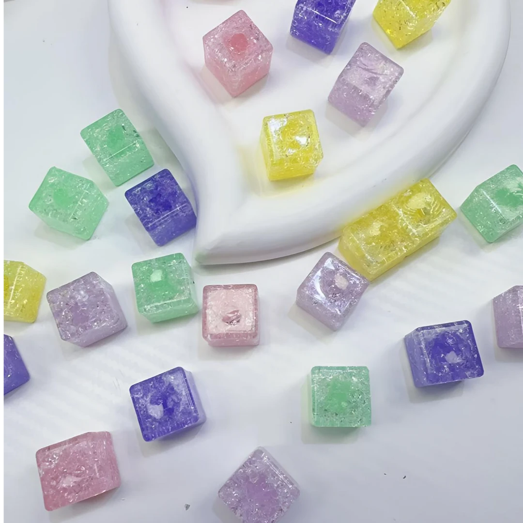 【玛卡珑】冰裂夜光细闪大冰块18mm手工DIY摆件