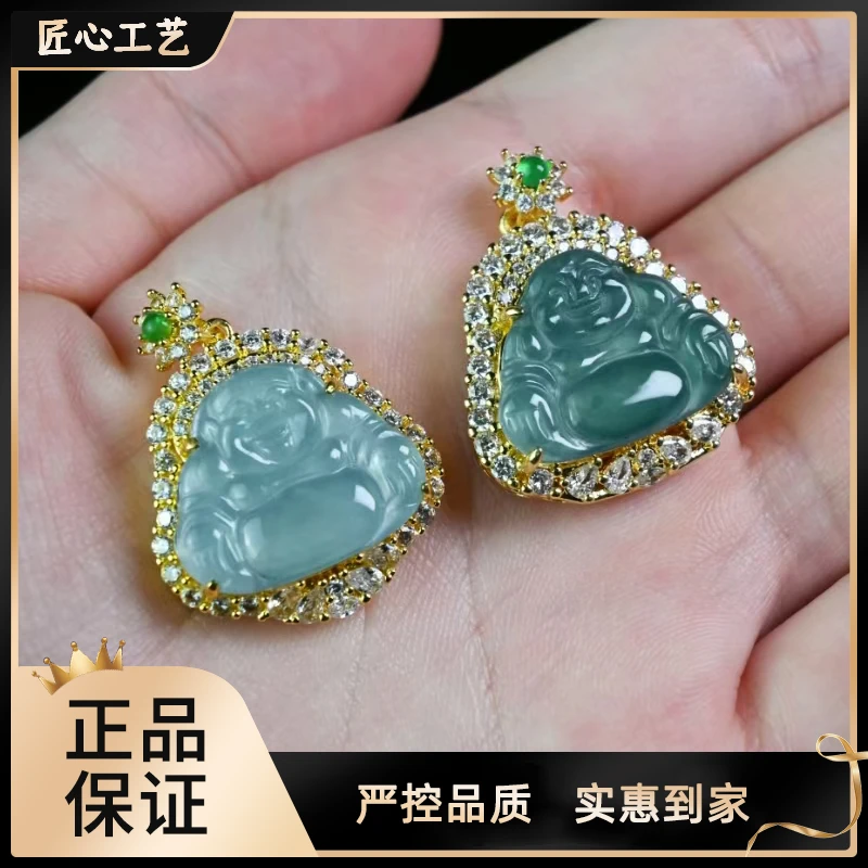 FT1277-精美时尚天箜蓝翡翠佛公吊坠-多样性只发一件
