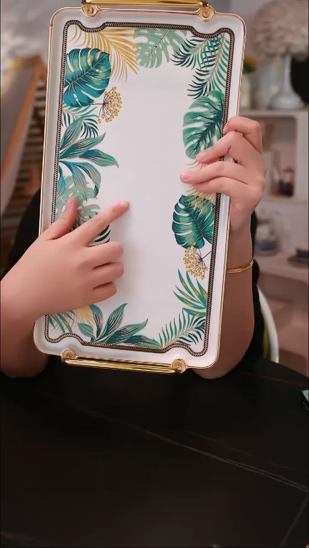 【闪购商品】`·微瑕秘境丛林金把托盘E855