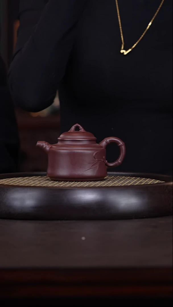 【闪购商品】紫砂茶壶周顺荣17-42 老紫泥竹鼎