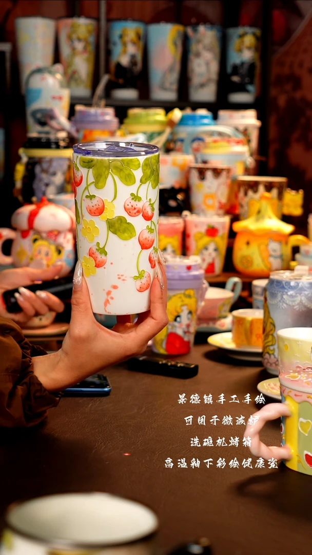 景德镇设计款手工手绘杯杯