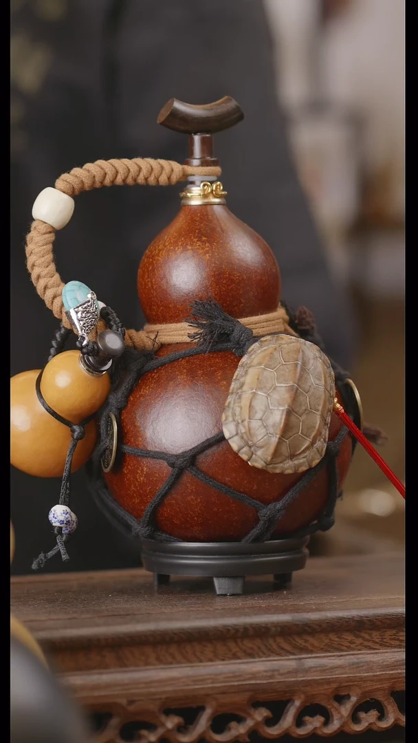 【闪购商品】186号精品天然大漆工艺防渗内胆酒葫芦~