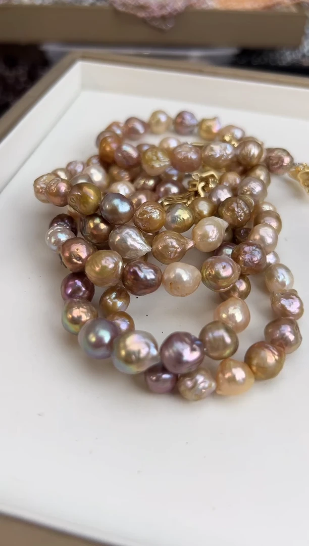 未镶嵌福利淡水珍珠巴洛克*强光珍珠手链（油画8mm左右）多样性发一