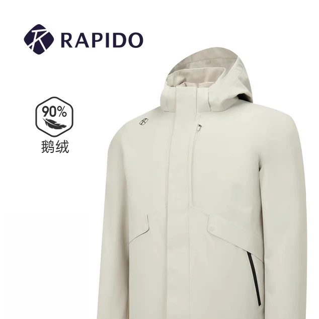 【新品】RAPIDO雳霹道25秋冬男士90%鹅绒三合一夹克羽绒服CN5939J04