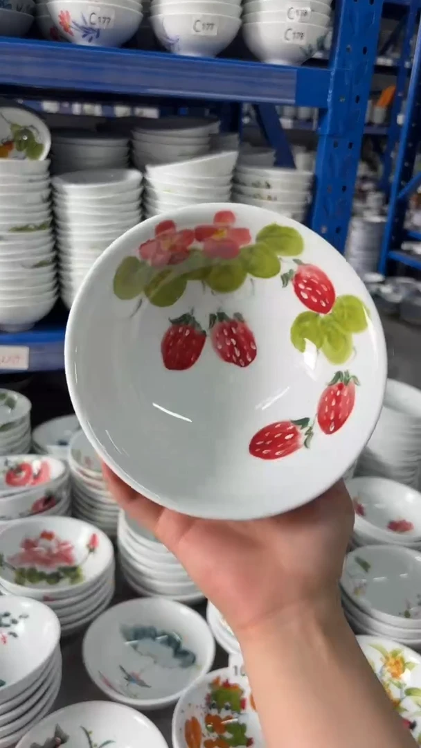 瓷片景德镇高温釉中彩-壮壮碗24