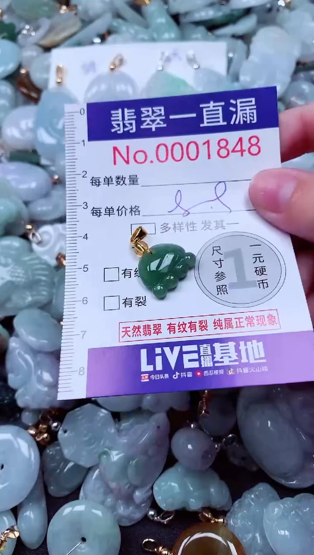 吊坠(不含链)未镶嵌翡翠1848
