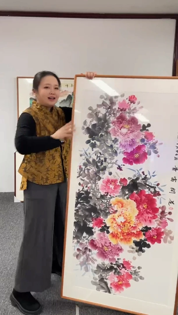 【闪购商品】国画牡丹155*78赵芳老师