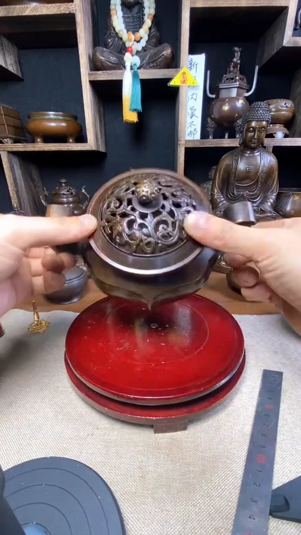 【闪购商品】苏工 普工精品铜 摆件熏香炉/摆件