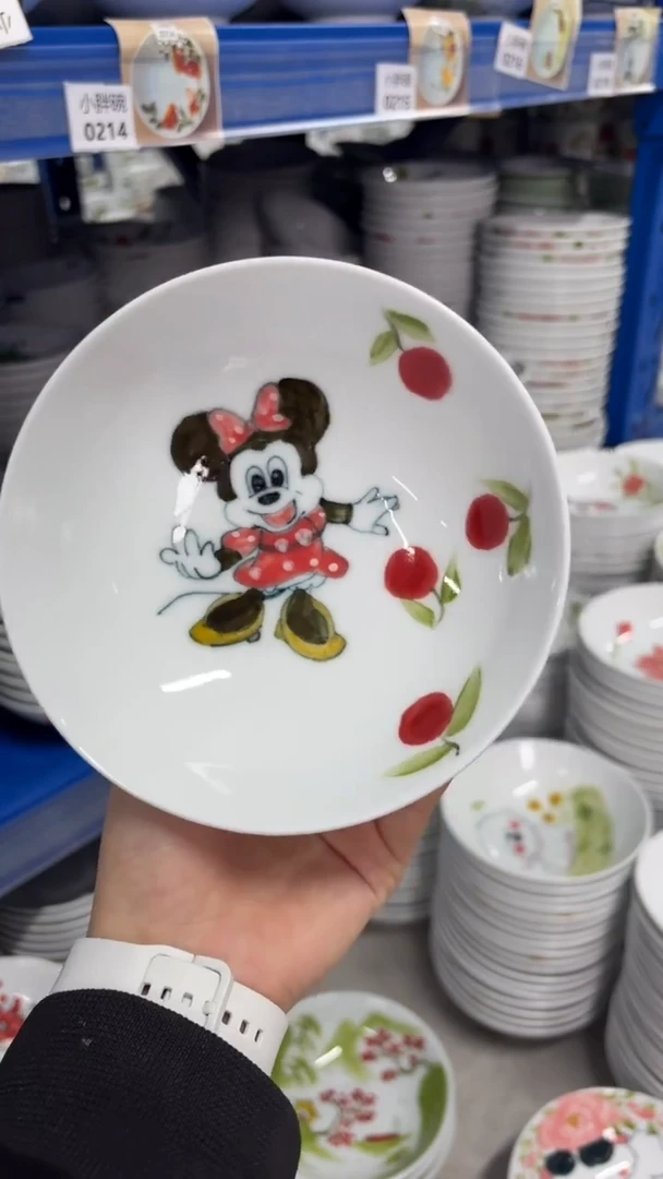 瓷片景德镇陶瓷食品级手绘釉中彩-小胖碗