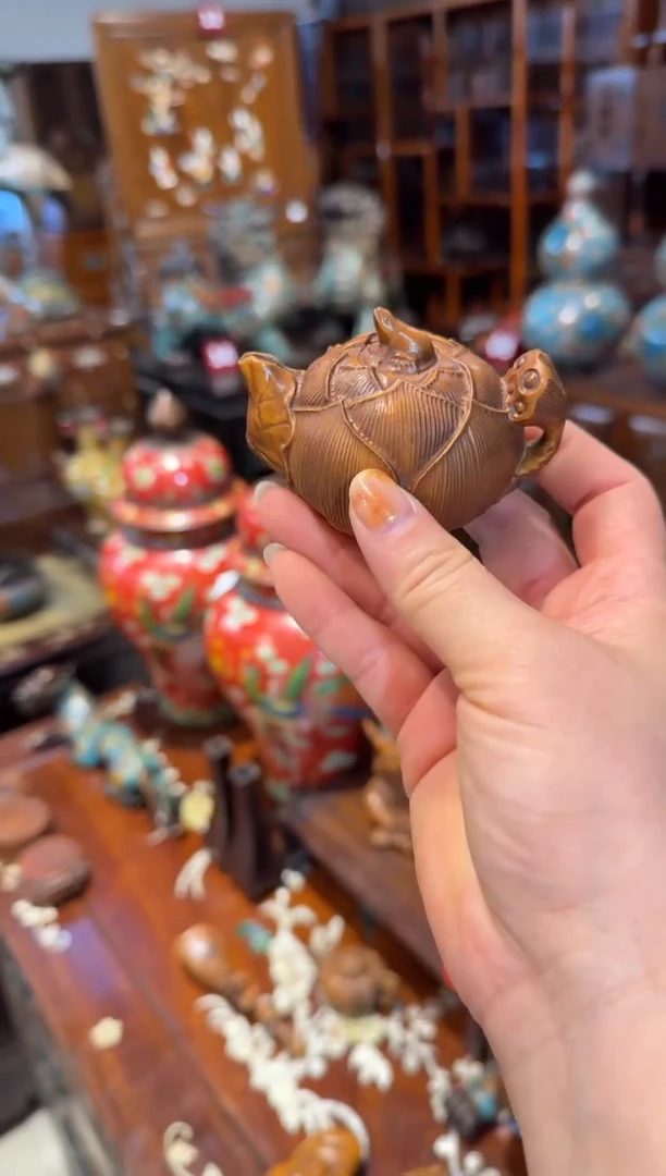 木黄杨木莲花把把壶68.88888888888