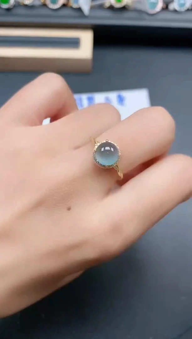 银S925镶嵌戒指翡翠1111111