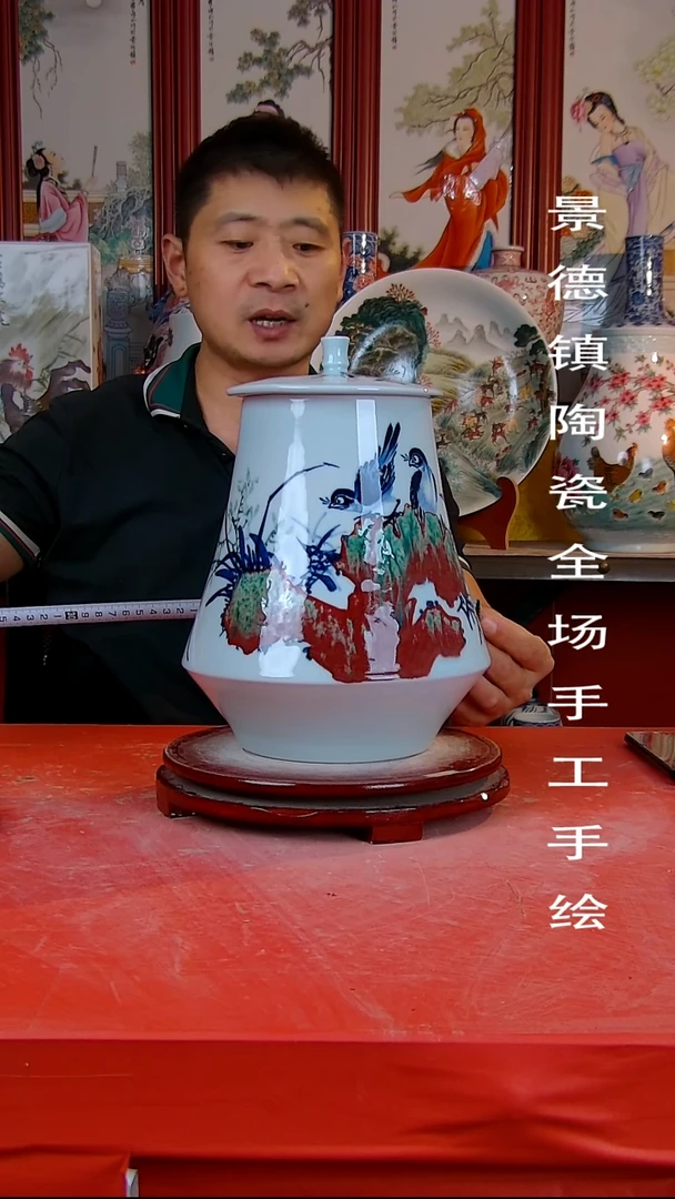 摆件手景德镇陶瓷 全场手工绘13