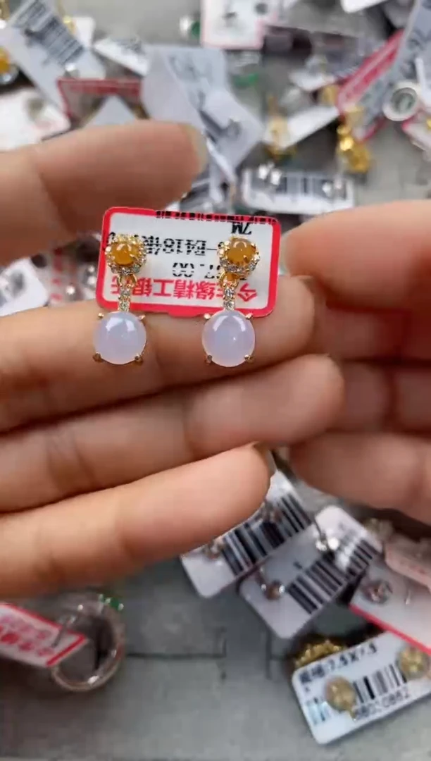 银S925镶嵌戒指翡翠666---4