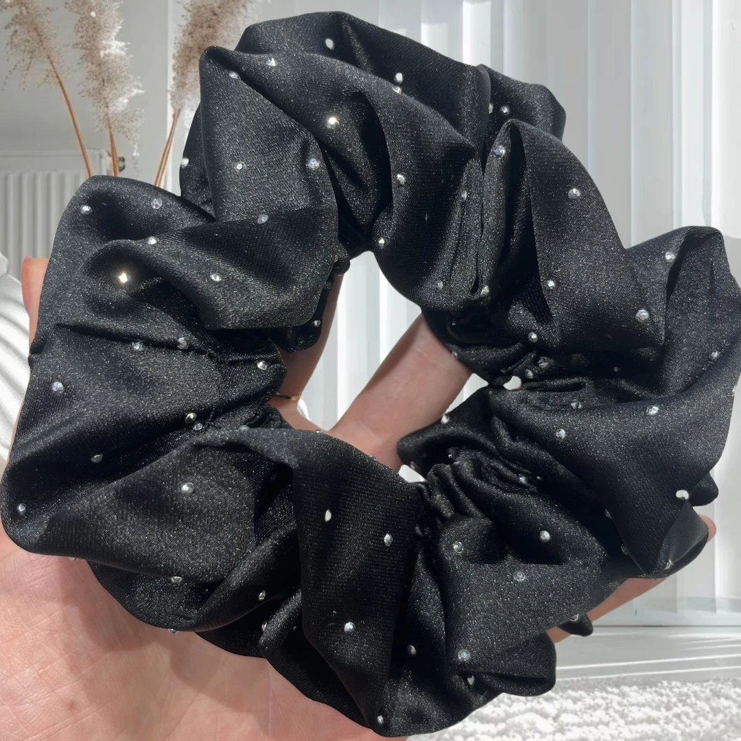 法式星辰点点缎面高级感满天星肠圈发饰高级感百搭丸子头四季款