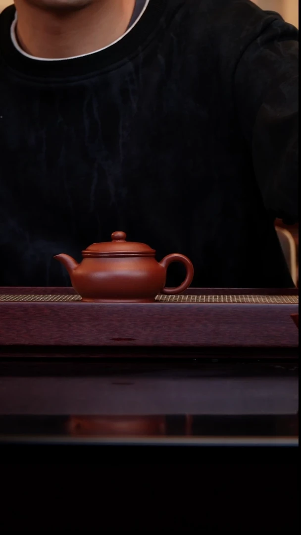 茶壶紫砂小煤窑生料朱泥-全手明炉150cc