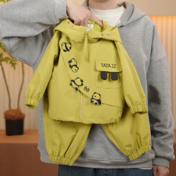 儿童套装2025春秋新款男女萌娃穿搭宝宝休闲韩版可爱卡通两件套