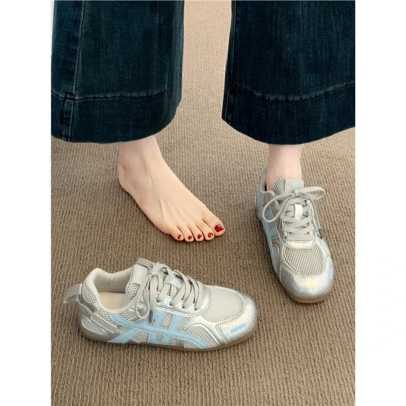 FBYB德训鞋女2025新款夏季女鞋子爆款网鞋透气网面薄底休闲运动阿