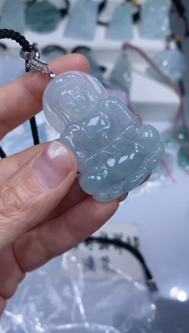 颈饰银S925镶嵌翡翠吊坠