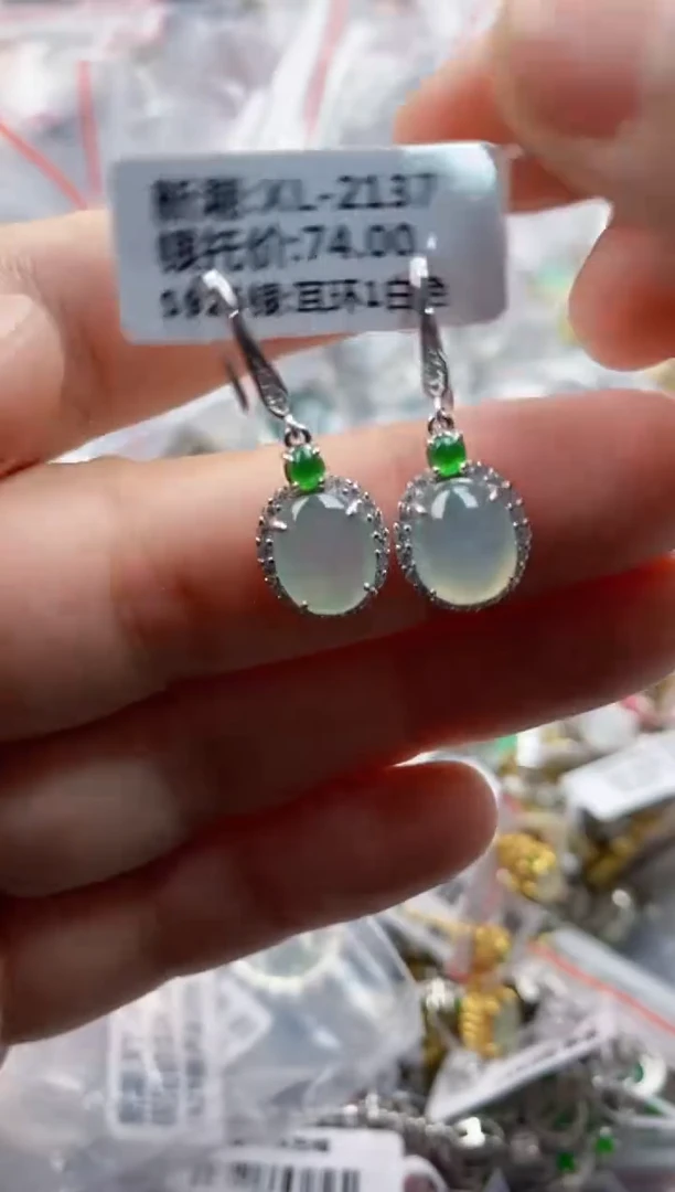 银S925镶嵌戒指翡翠111      5