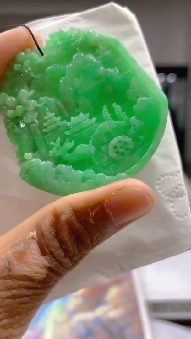 定制翡翠未镶嵌闪购毛货链接ZJX033带珠链