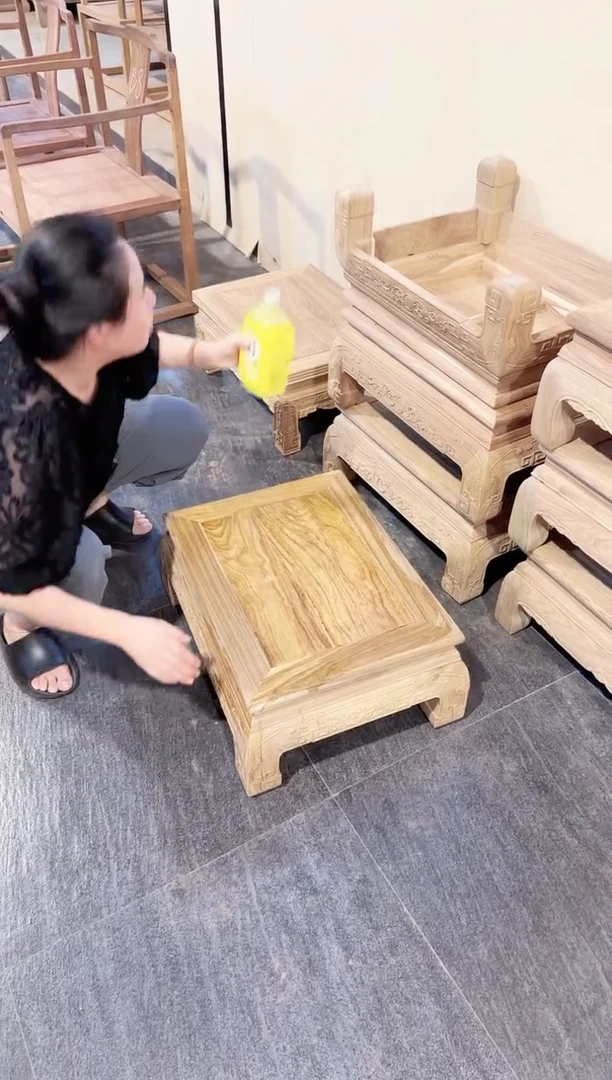 花梨木类家具国标红木刺猬紫檀炕几毛胚A1花纹随机发（55*42*26）