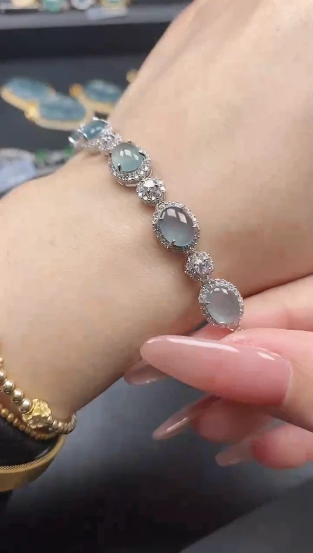 翡翠戒指银S925镶嵌5151-4