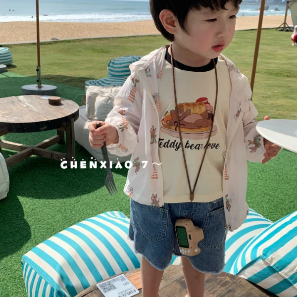 XQ-2166-儿童春款季新款时尚洋气百搭卡通防晒服