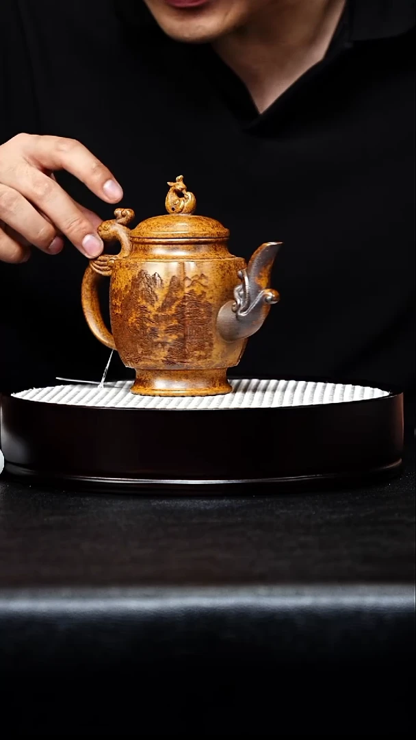 紫砂茶宠宜兴紫砂 龙凤呈祥