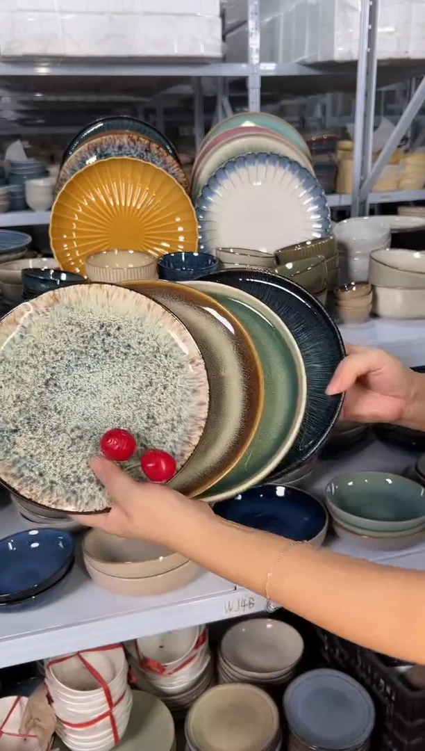 陶瓷外贸尾货瑕疵满20包邮X4小盘
