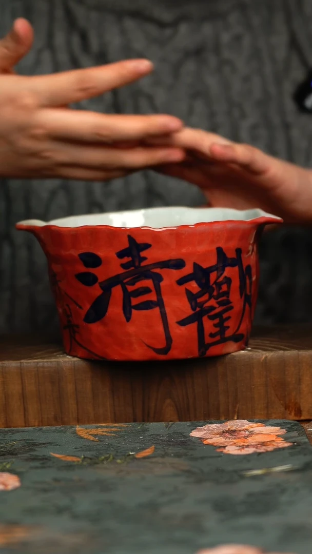 杯釉下彩手工手绘同款陶器