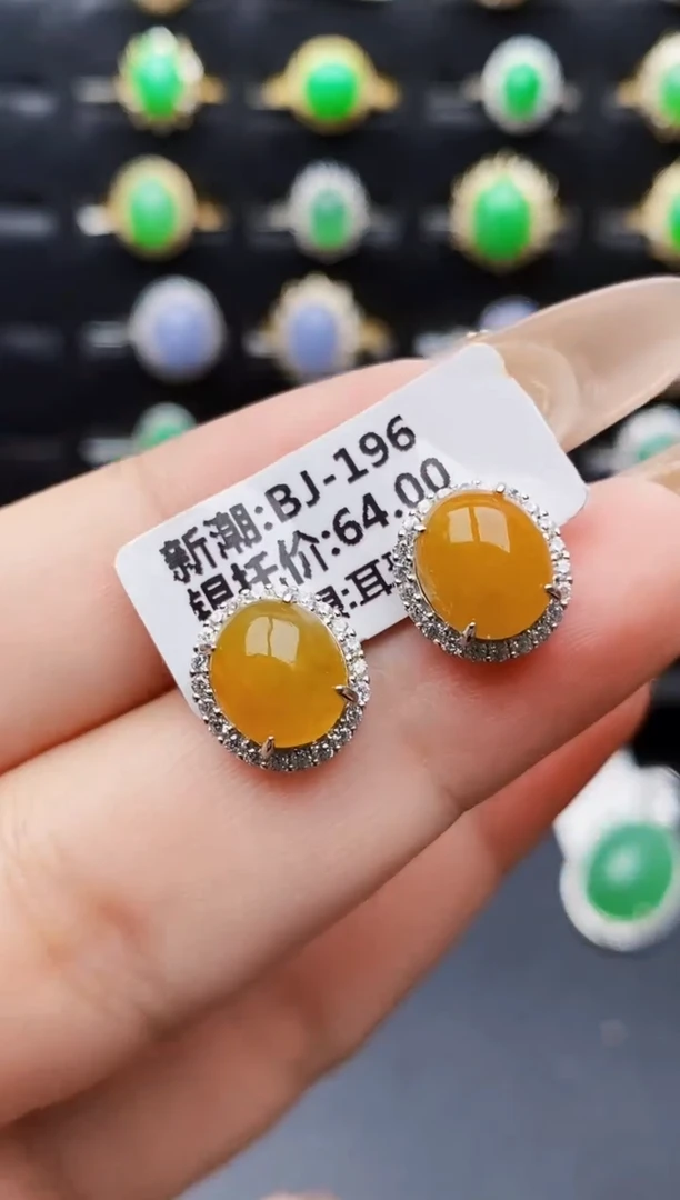 银S925镶嵌戒指翡翠016