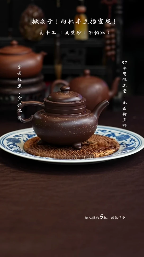 原矿手工 紫泥铺砂傲雪 170CC