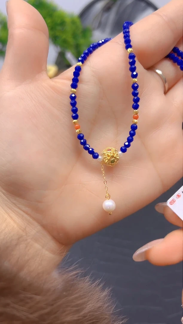 【闪购商品】青金石颈饰未镶嵌项链X428