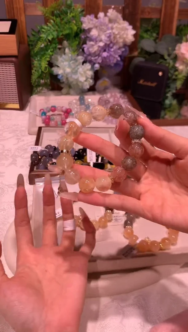 合金手串水晶635 天然水晶手串 多样性发货