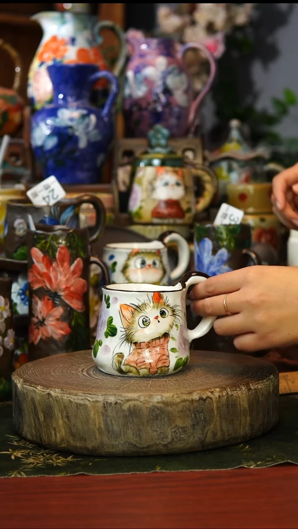 陶瓷47景德镇手工手绘釉下彩