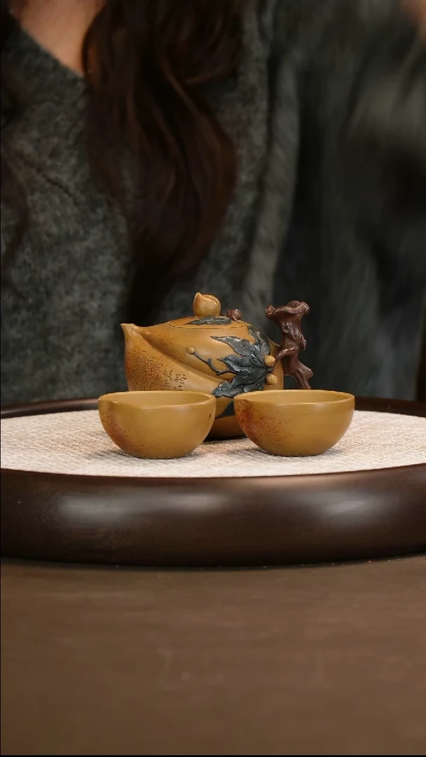 朱小华 桃香套组 260c /张心庆画/汉棠壶