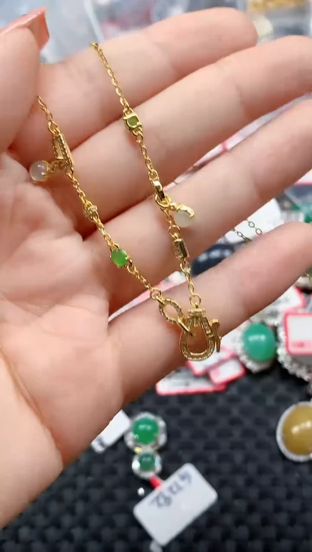 银S925镶嵌戒指翡翠天然A货缅甸翡翠