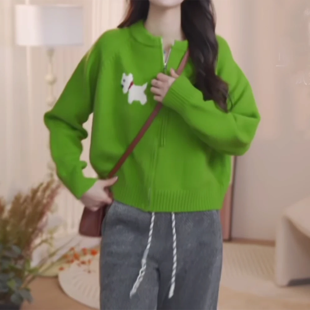 早秋慵懒风新款时尚洋气女装毛衣休闲显瘦气质针织衫C6524